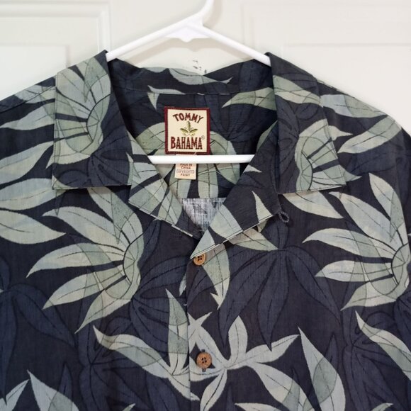 Tommy Bahama Mens Silk Hawaiian Shirt Size L Floral Tropic - Picture 4 of 7